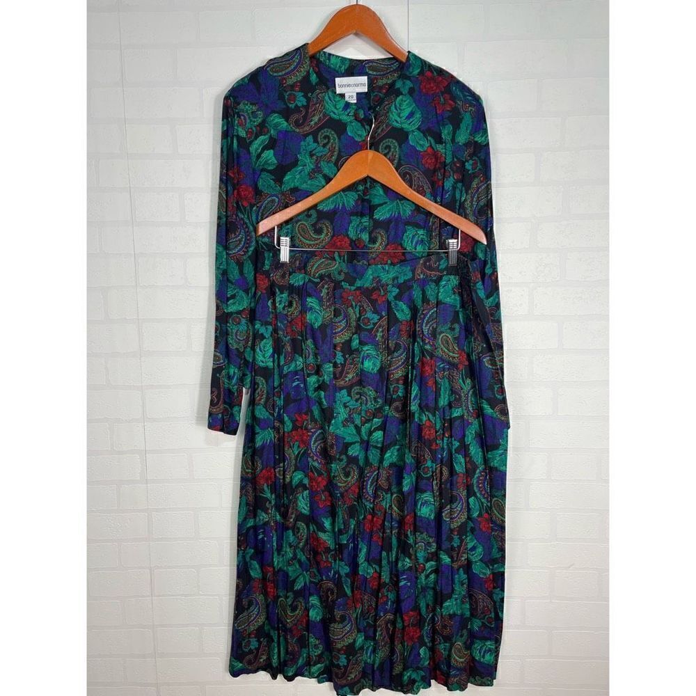 Bonnie & Norma Vintage Women’s Skirt set size 20 Paisley Print Made in USA